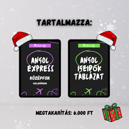 MINI BUNDLE KÖZÉPFOK (Középfok Haladóknak könyv + Igeidők Táblázat minikönyv)