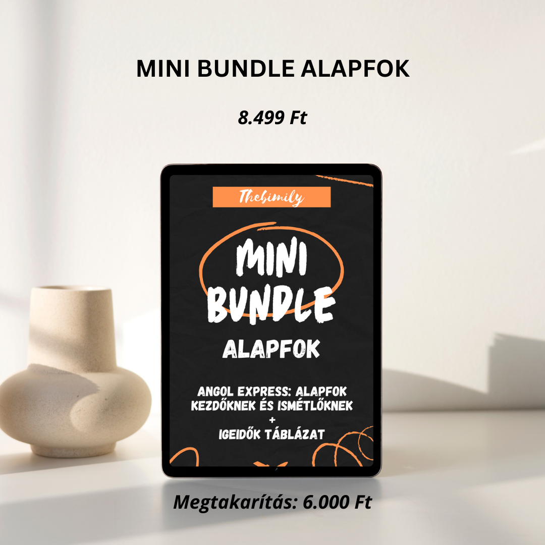 MINI BUNDLE ALAPFOK (Alapfok Kezdőknek könyv + Igeidők Táblázat minikönyv)